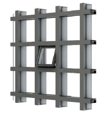 145 Visible Frame Thermal Break Curtain Wall