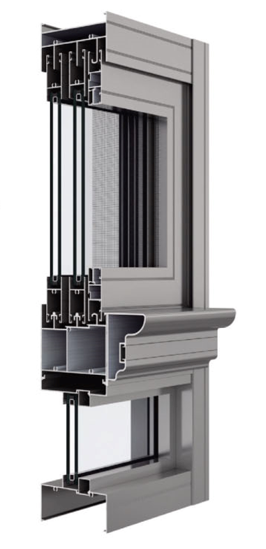 WT95E通常三轨带金刚纱推拉窗